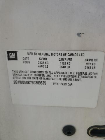 2G1WB58K769309625 - 2006 CHEVROLET IMPALA LS WHITE photo 12