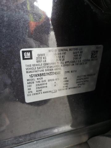 1GYKNBRS7HZ274565 - 2017 CADILLAC XT5 LUXURY CHARCOAL photo 13