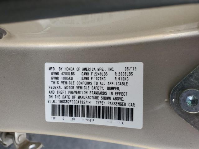 1HGCR2F30DA195714 - 2013 HONDA ACCORD LX Қоңыр фото 13