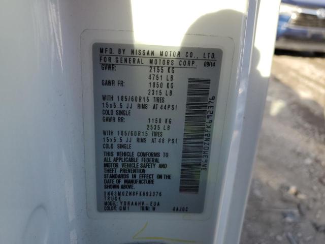 3N63M0ZN8FK692376 - 2015 CHEVROLET CITY EXPRE LT 白色 照片 12