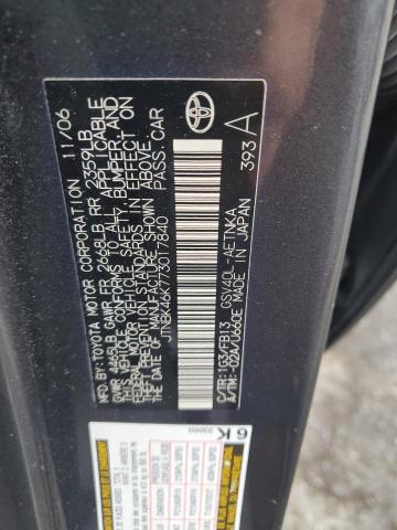 JTNBK46K773017840 - 2007 TOYOTA CAMRY LE GRAY photo 12