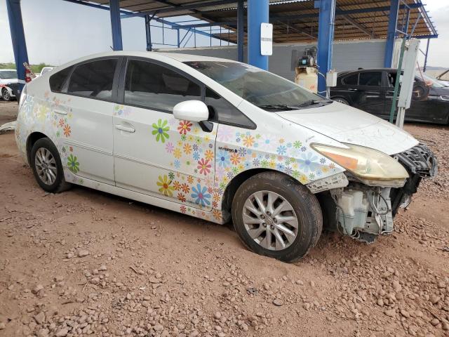 JTDKN3DUXE1805272 - 2014 TOYOTA PRIUS WHITE photo 4