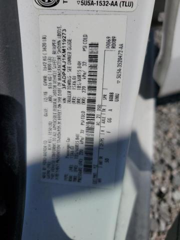 3FADP4AJ1KM119273 - 2019 FORD FIESTA S 白色 照片 12