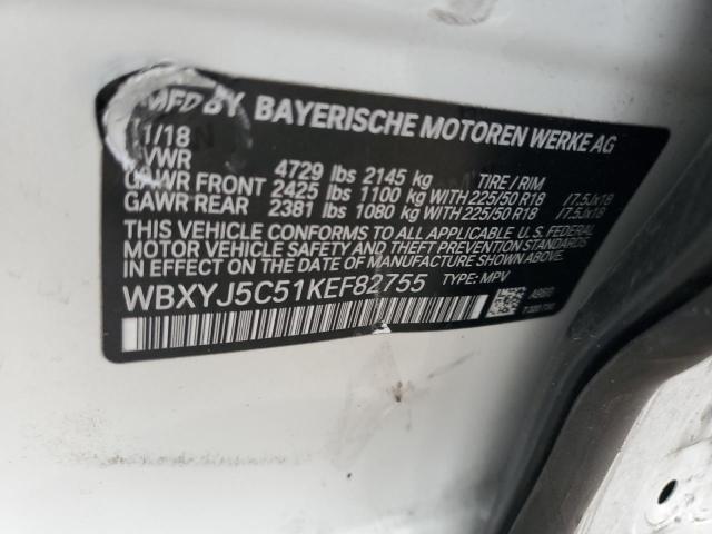 WBXYJ5C51KEF82755 - 2019 BMW X2 XDRIVE28I WHITE photo 12