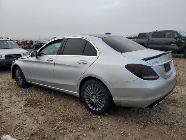 55SWF4JB2FU055381 - 2015 MERCEDES-BENZ C 300 SILVER photo 2