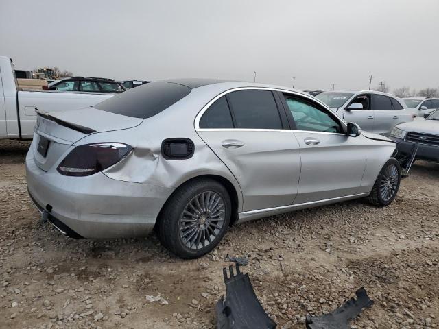 55SWF4JB2FU055381 - 2015 MERCEDES-BENZ C 300 SILVER photo 3