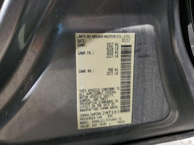 1N4AL3AP2HC297183 - 2017 NISSAN ALTIMA 2.5 GRAY photo 12