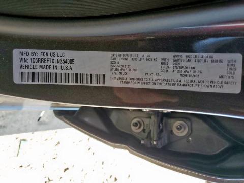 1C6RREFTXLN354005 - 2020 RAM 1500 BIG HORN/LONE STAR CHARCOAL photo 12