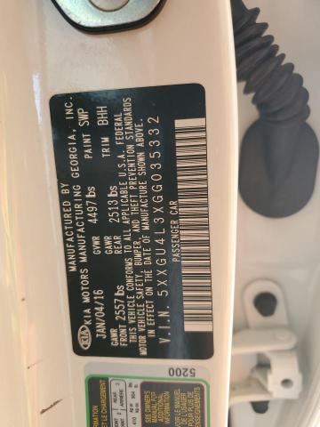 5XXGU4L3XGG035332 - 2016 KIA OPTIMA EX WHITE photo 12