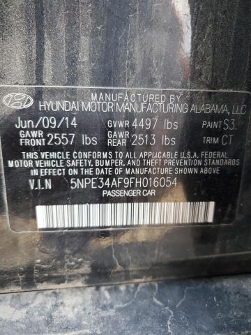 5NPE34AF9FH016054 - 2015 HYUNDAI SONATA SPORT 黑色 照片 13