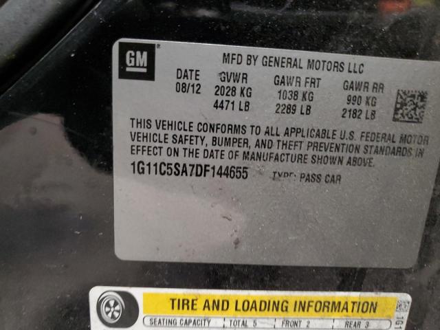 1G11C5SA7DF144655 - 2013 CHEVROLET MALIBU 1LT Қара фото 12