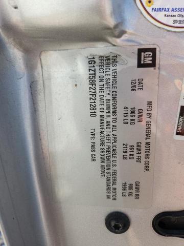 1G1ZT58F27F212810 - 2007 CHEVROLET MALIBU LT SILVER photo 13