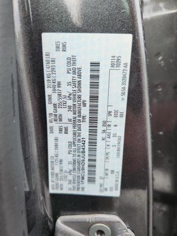 1FMCU9HD9JUB43421 - 2018 FORD ESCAPE SEL Сірий фото 13