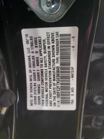 19XFC2F7XGE065845 - 2016 HONDA CIVIC EX 黑色 照片 12