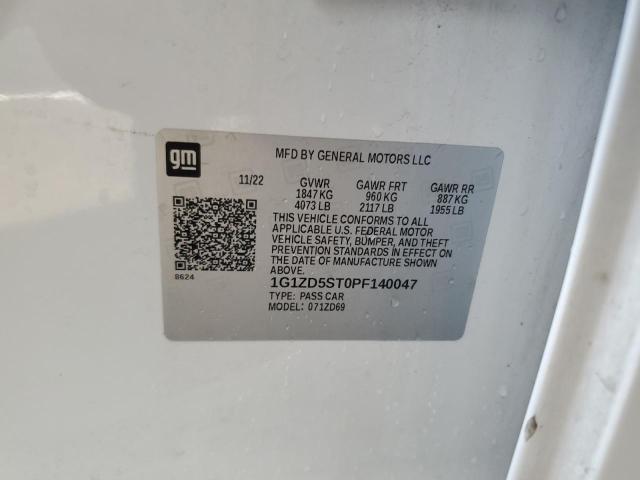 1G1ZD5ST0PF140047 - 2023 CHEVROLET MALIBU LT WHITE photo 12