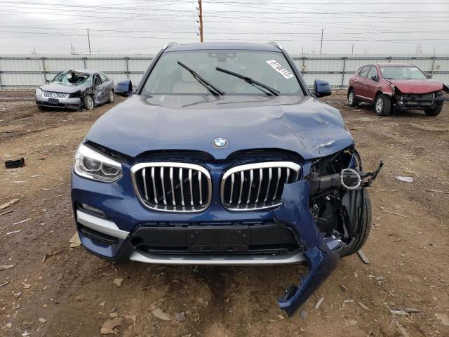 5UXTY5C06M9G33443 - 2021 BMW X3 XDRIVE30I BLUE photo 5