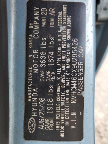 KMHCM46CX9U295426 - 2009 HYUNDAI ACCENT GLS ლურჯი ფოტო 12