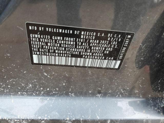 3VWC57BU3KM162676 - 2019 VOLKSWAGEN JETTA S Schwarz Foto 12