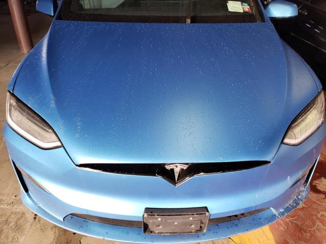 7SAXCBE64NF330167 - 2022 TESLA MODEL X BLUE photo 11