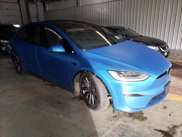 7SAXCBE64NF330167 - 2022 TESLA MODEL X BLUE photo 4