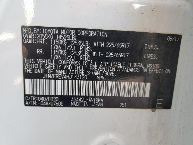 JTMZFREV4HJ143120 - 2017 TOYOTA RAV4 LE თეთრი ფოტო 13