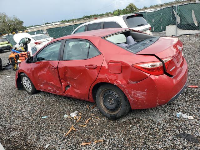 2T1BURHE0HC858202 - 2017 TOYOTA COROLLA L RED photo 2