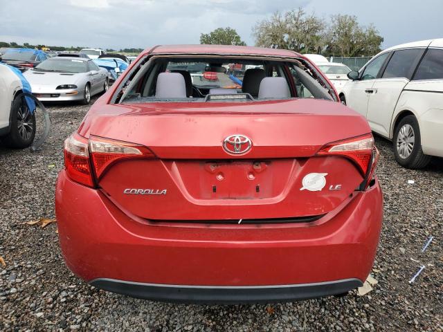 2T1BURHE0HC858202 - 2017 TOYOTA COROLLA L RED photo 6
