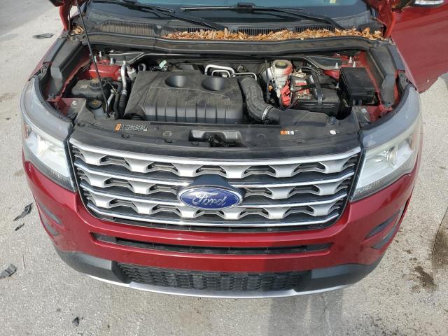 1FM5K8DH5GGA86885 - 2016 FORD EXPLORER XLT წითელი ფოტო 12