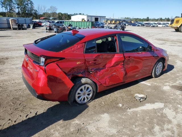 JTDKARFUXL3120556 - 2020 TOYOTA PRIUS L RED photo 3