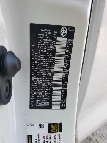 5YFS4MCE4MP087618 - 2021 TOYOTA COROLLA SE WHITE photo 12