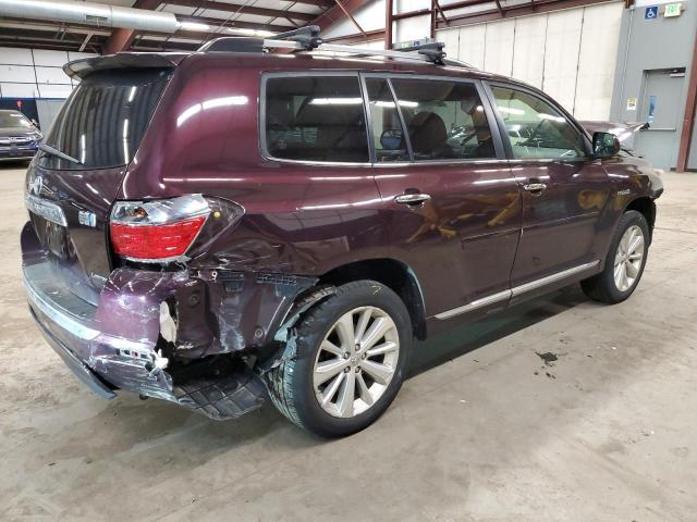 JTEDC3EH6B2003741 - 2011 TOYOTA HIGHLANDER HYBRID LIMITED MAROON photo 3