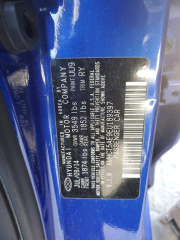 KMHCT5AE9EU189397 - 2014 HYUNDAI ACCENT GLS BLUE photo 12