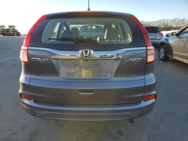 2HKRM4H37GH622996 - 2016 HONDA CR-V LX GRAY photo 6