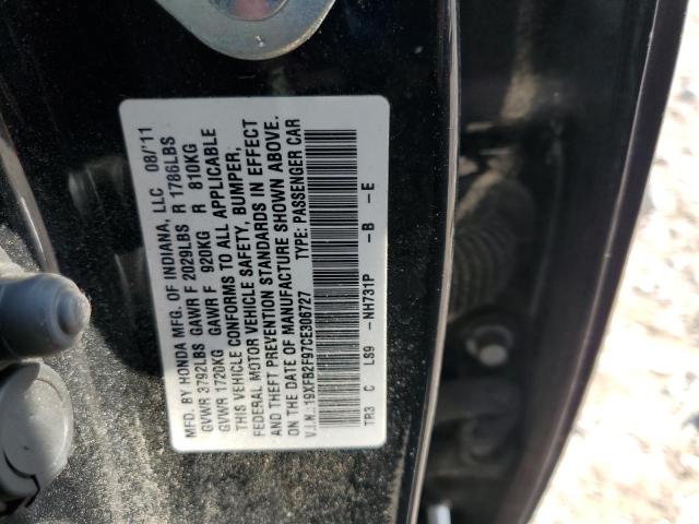 19XFB2F97CE306727 - 2012 HONDA CIVIC EXL Qara foto 12