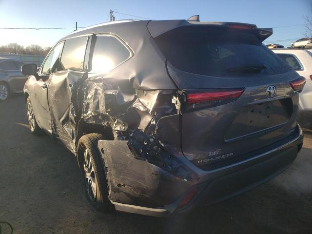 5TDGZRBHXMS538364 - 2021 TOYOTA HIGHLANDER XLE CHARCOAL photo 2