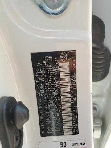 2T1BURHE7JC068353 - 2018 TOYOTA COROLLA L თეთრი ფოტო 13