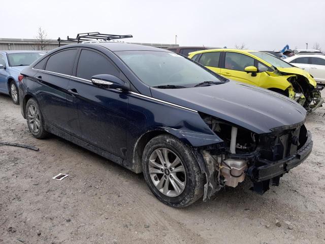 5NPEB4ACXEH878173 - 2014 HYUNDAI SONATA GLS BLUE photo 4