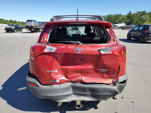 2T3DFREV9DW040586 - 2013 TOYOTA RAV4 LIMITED RED photo 6