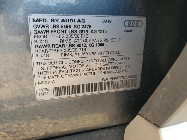 WA1ANAFY7L2015624 - 2020 AUDI Q5 PREMIUM GRAY photo 13