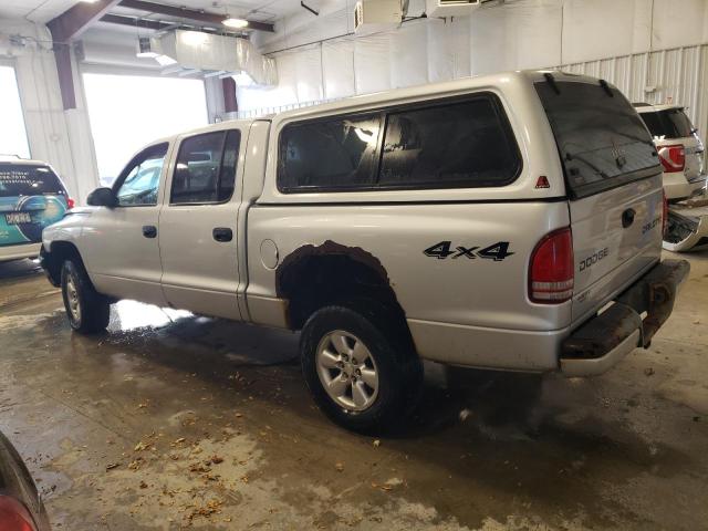 1D7HG38N44S626182 - 2004 DODGE DAKOTA QUAD SPORT SILVER photo 2