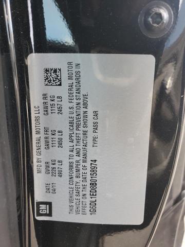 1G6DL1ED8B0158974 - 2011 CADILLAC CTS PERFORMANCE COLLECTION Чорний фото 12