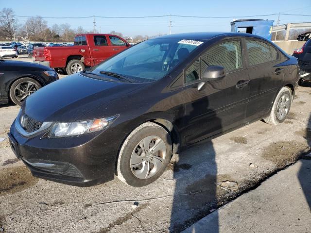 2HGFB2F56DH583681 - 2013 HONDA CIVIC LX BLACK photo 1