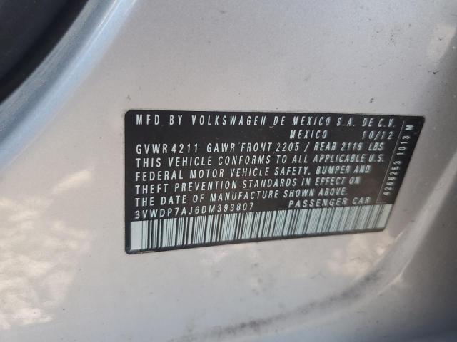 3VWDP7AJ6DM393807 - 2013 VOLKSWAGEN JETTA SE Gümüş foto 12