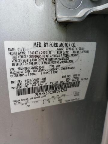 2FMHK6DC2BBD25248 - 2011 FORD FLEX LIMITED 银色 照片 14