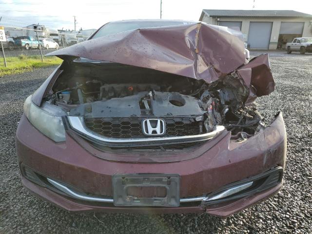 19XFB2F81DE017996 - 2013 HONDA CIVIC EX BURGUNDY photo 5