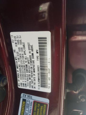5J6RM4H39DL069821 - 2013 HONDA CR-V LX MAROON photo 13