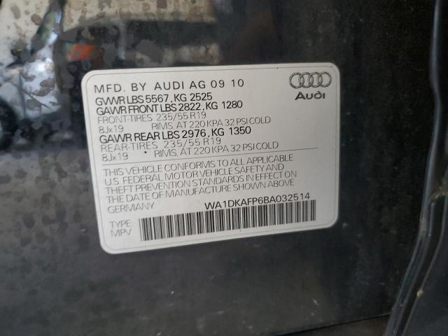 WA1DKAFP6BA032514 - 2011 AUDI Q5 PREMIUM PLUS 黑色 照片 13