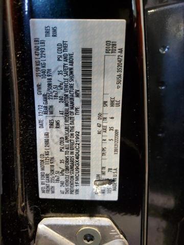 1FMCU9GX4DUC21992 - 2013 FORD ESCAPE SE შავი ფოტო 13