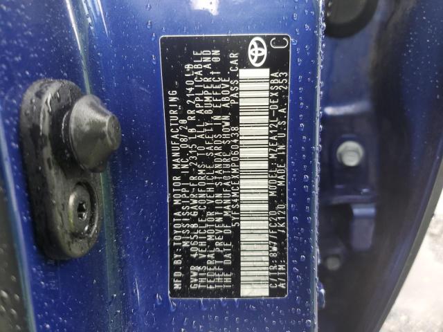 5YFS4MCEXMP060438 - 2021 TOYOTA COROLLA SE BLUE photo 12