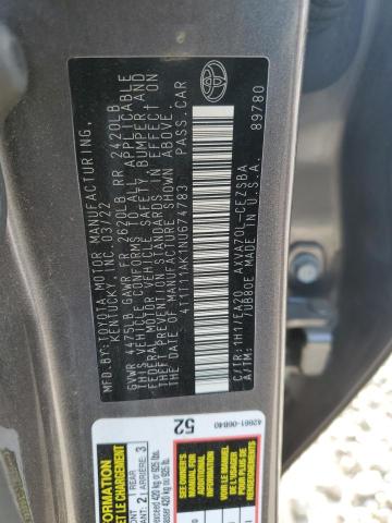 4T1T11AK1NU674783 - 2022 TOYOTA CAMRY SE BROWN photo 12